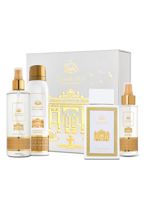 Dolma Garden Set 4 Pcs Premium Fragrance Collection by Osmanli Oud including Perfume and Hair Spray